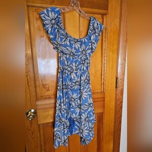Floral Blue Sun Dress By Charlotte Russe